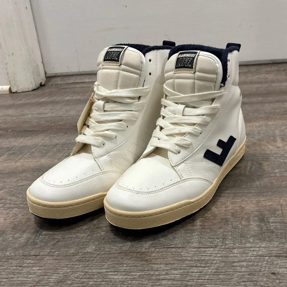 Flamingos Life Old 80s Vegan Leather High Top Sneakers Size EU 41 Unisex